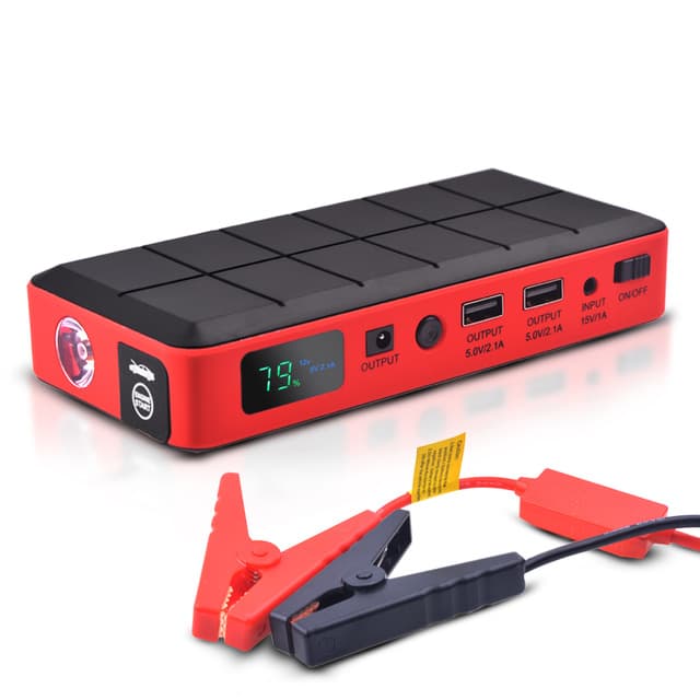 Booster Batterie Portable Jump Starter Demarrage Voiture Pinces Sûreté  Smart